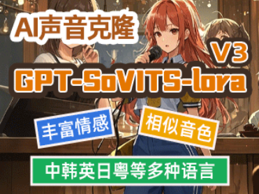AI声音克隆 GPT -SoVITS -lora V3